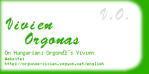 vivien orgonas business card